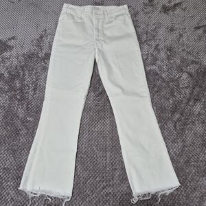 MOTHER White Ankle & Cropped Jeans